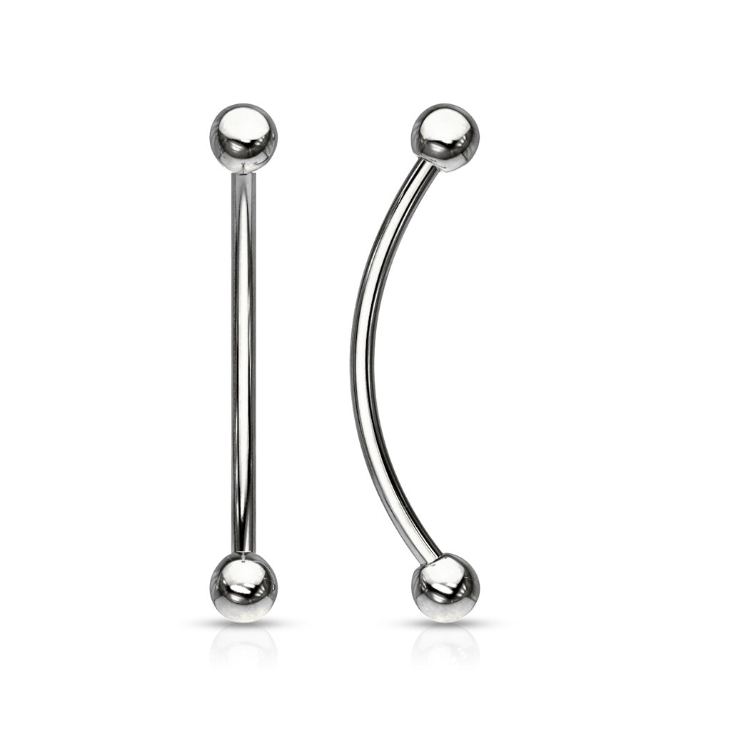 16G Surgical Steel Curved Barbell for Snake Eye Piercing